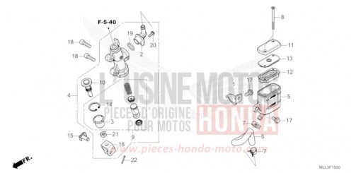 REAR BRAKE MASTER CYLINDER CB1000S de 2025